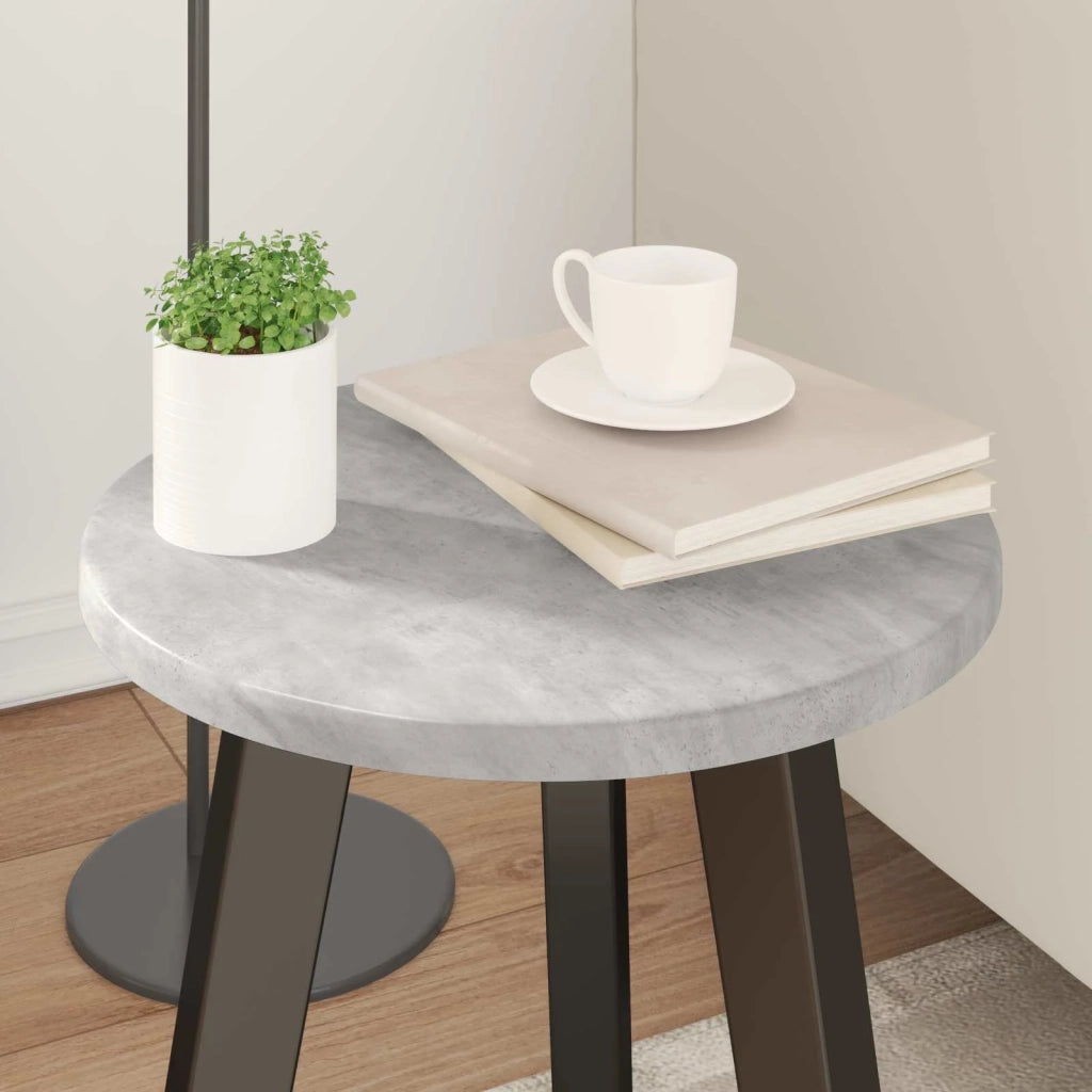 Piano del tavolo Grigio cemento Ø 30 x 1,5 cm Legno multistrato 880374