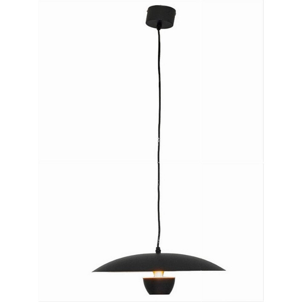 Trade Shop - Lampadario Led A Sospensione Moderno 11w 880lm Bianco Nero Luce Calda Ip20 Lp-64 -