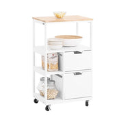Carrello di Cucina - Trolley di Stoccaggio - Carrello Rotante - Mobilità Facile - 53x89x37cm