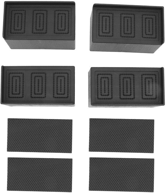 Sostegni Mobili Elevabili Pieghevoli - Elevatore Mobili 5 cm - Gomma Antiscivolo - Rettilineo - Adatto per Tavolo/Banco/Lettino - Offre Maggiore Spazio - Sostegni Mobili