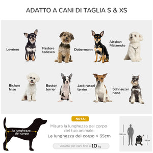 Passeggino per Cani Pieghevole 82x49,5x98 cm con Tettuccio Nero