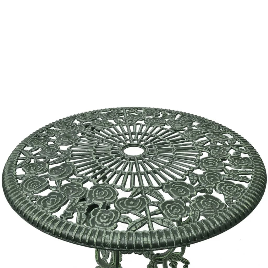 Set bistrot 3 pezzi in alluminio pressofuso verde 02_0014490