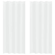Tenda in Velo con tende 2 pz Bianco 260 x 140 cm Poliestere