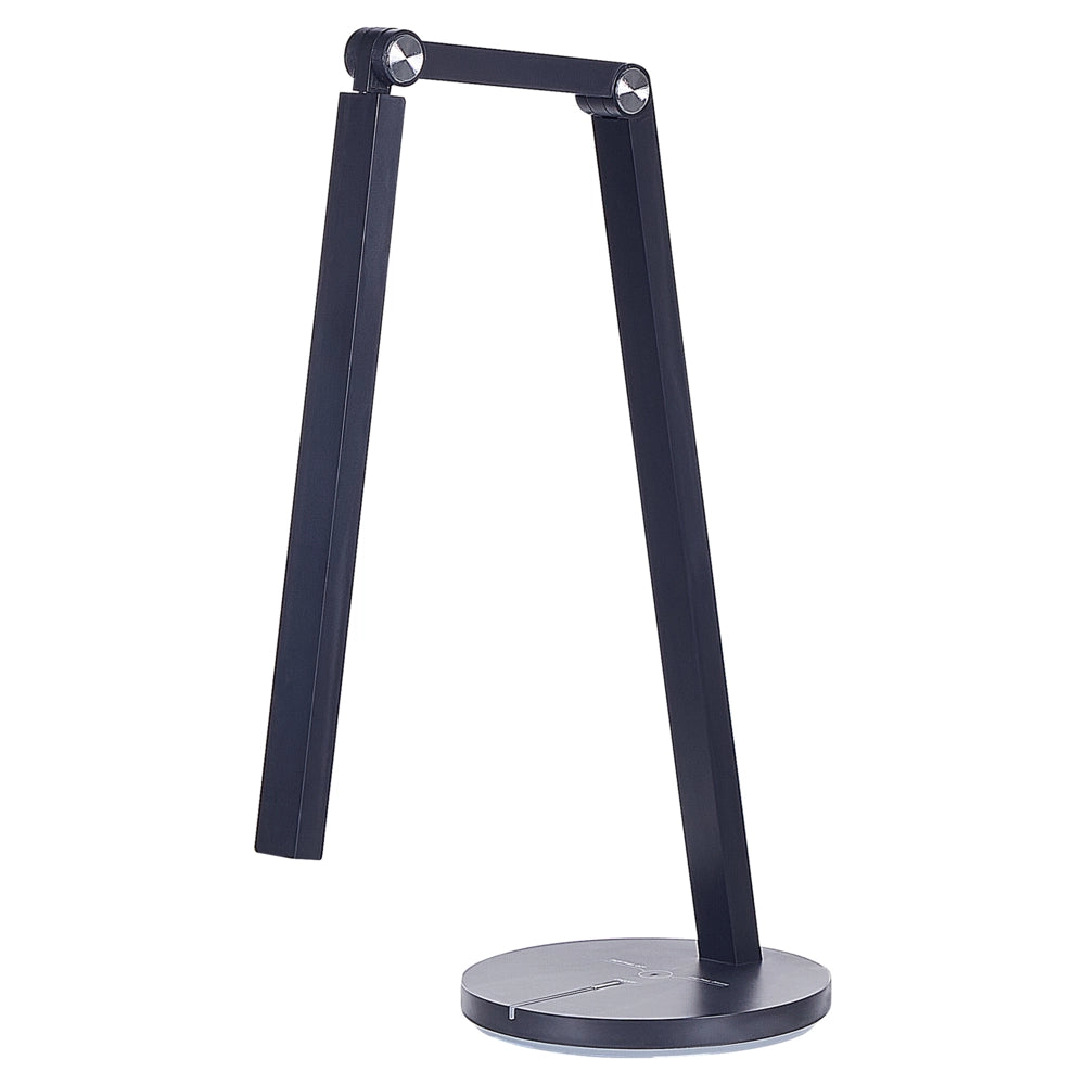 Lampada da scrivania nera a LED e tocco touch con luce d'intensità variabile e braccio regolabile stile moderno ufficio cameretta
