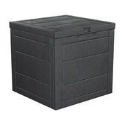 Neo 35 - Baule Portaoggetti da Giardino 54x53x56 cm Contenitore Lucchettabile in Resina Antracite