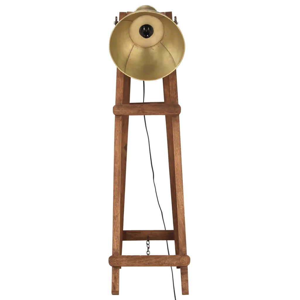 Lampada da Pavimento Ottone E27 in Legno Massello di Mango CFW5681535