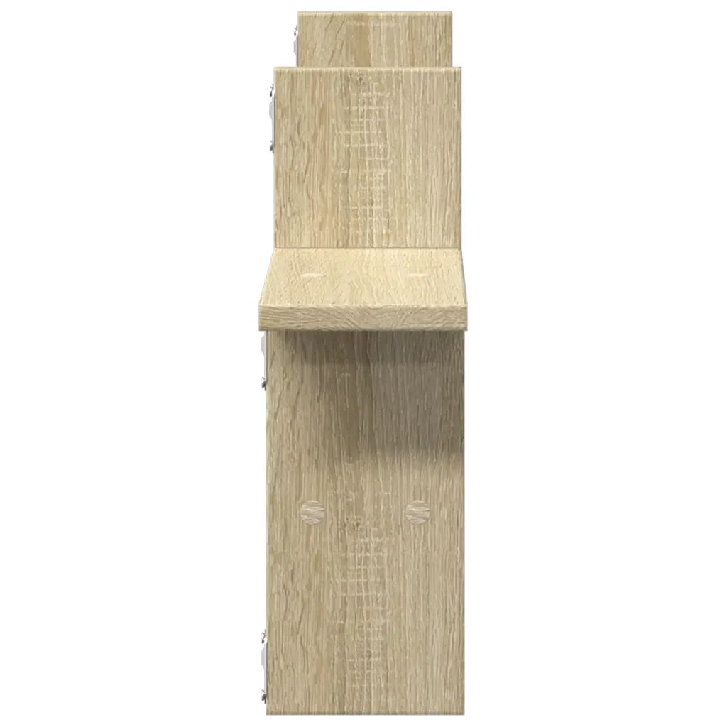 Mensole Parete 2pz Rovere Sonoma 38x12x38 cm in Truciolato