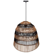 Lampada da soffitto in rattan marrone D56x55,5h cm