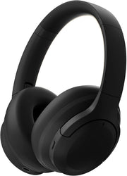 Cuffia stereo Bluetooth senza fili con riduzione del rumore, design aperto, alta qualità audio, basso potente, microfono, compatibilità con telefono cellulare e computer. Nero.