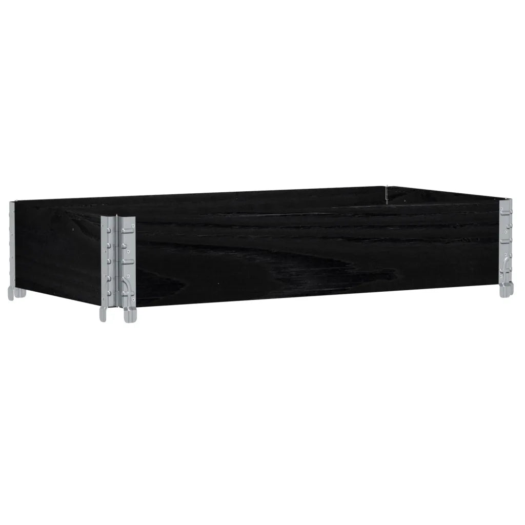 vidaXL Paretale per Pallet Nero 100x50 cm in Legno Massello di Pino
