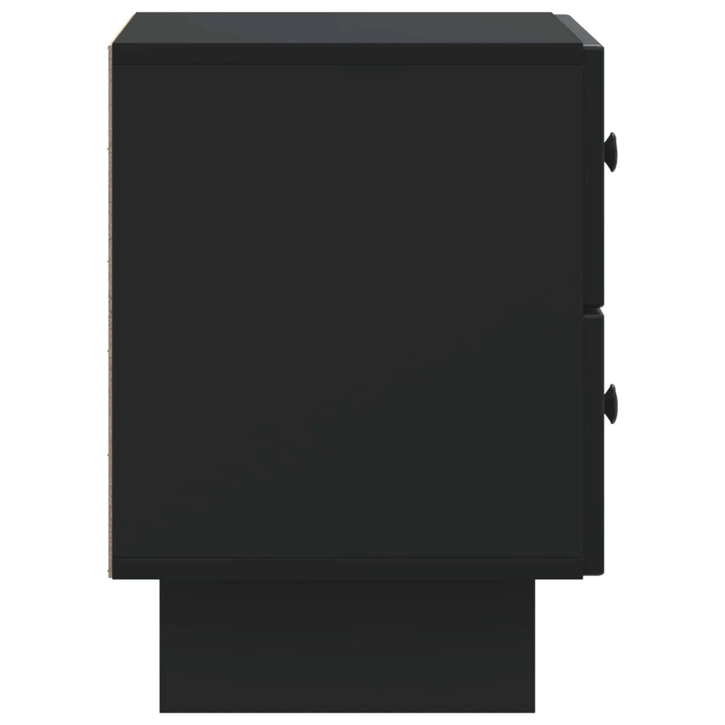 Armadio da Notte con cassetto 2 pcs Nero 43 x 34,5 x 47,5 cm