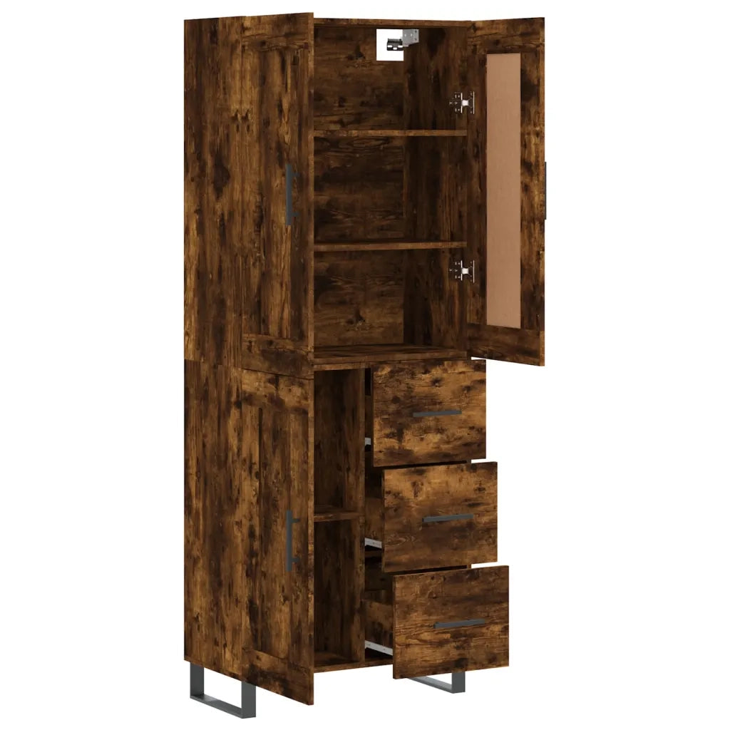 Credenza Rovere Fumo  69,5x34x180 cm in Legno Multistrato 3200030