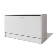 Panca portascarpe/stivali cassettiera scaffale mobiletto portaoggetti per ingresso 80 x 24 x 45 cm bianco 02_0022864
