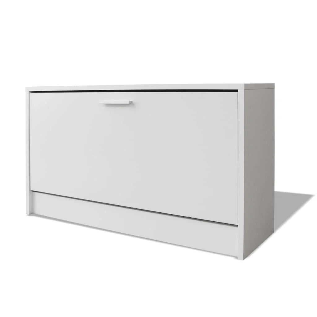 Panca portascarpe/stivali cassettiera scaffale mobiletto portaoggetti per ingresso 80 x 24 x 45 cm bianco 02_0022864