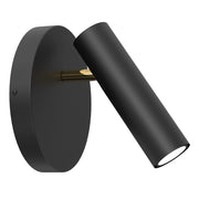 Applique tubo lettura Axion nero-oro orientabile GU10 8W
