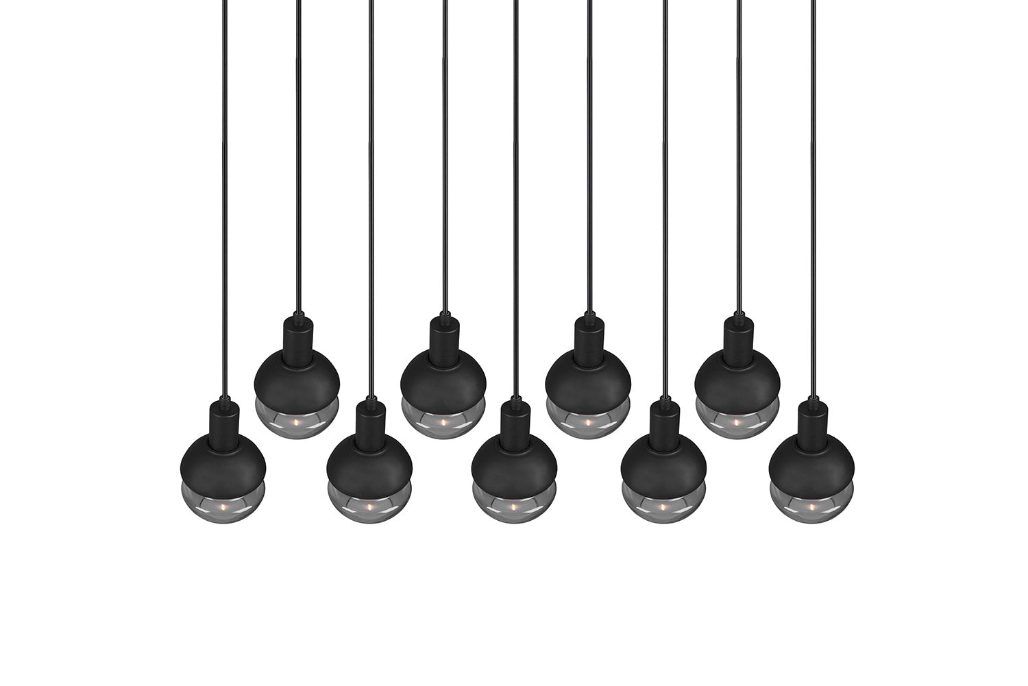 Lampada a Sospensione da Interno Attacco E14 in Metallo Nero e Oro