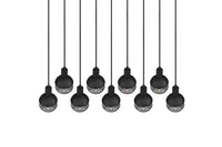 Lampada a Sospensione da Interno Attacco E14 in Metallo Nero e Oro