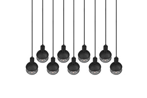 Lampada a Sospensione da Interno Attacco E14 in Metallo Nero e Oro