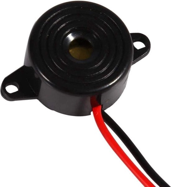Suono continuo elettronico piezoelettrico per esterni 3-24 V - lunghezza del cavo 100 mm - diametro 23 mm