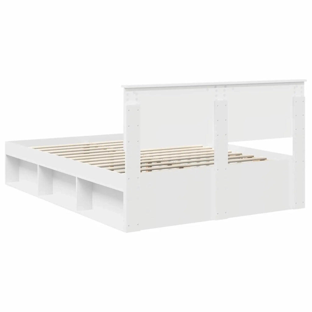 Struttura del letto Bianco 140 x 190 cm Pino massello 3410600