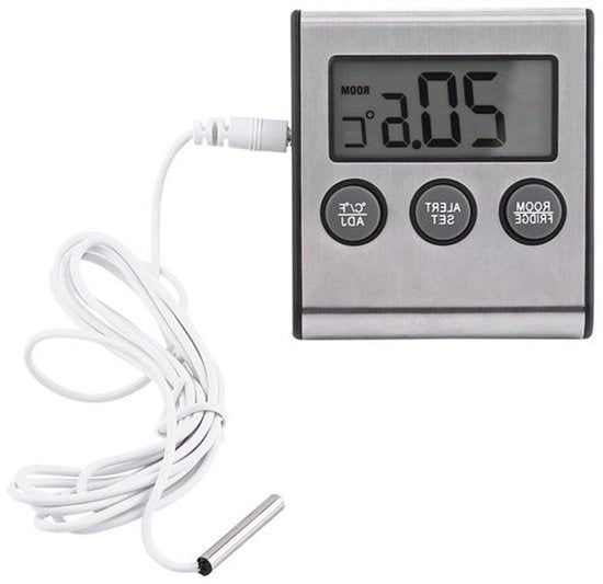 Termometro Digitale per Frigorifero - Display LCD - Magnetico e Stante - Misurazione della Temperatura - Adatto per Frigorifero e Congelatore. Termometro Digitale per Misurazione della Temperatura Precisa in Frigorifero e Congelatore.