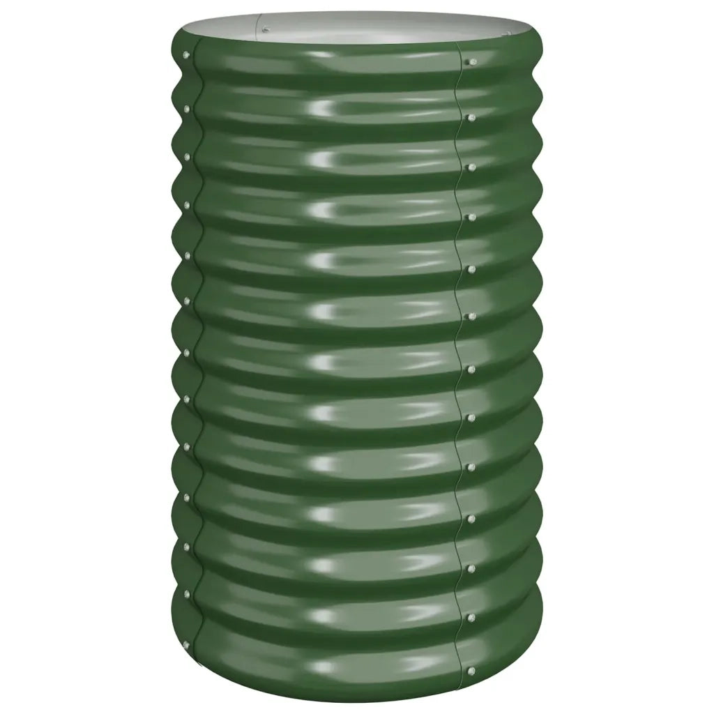 Fioriere | Cassetta per fiori | Vaso da Giardino Acciaio Zincato 40x40x68 cm Verde