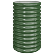 Fioriere | Cassetta per fiori | Vaso da Giardino Acciaio Zincato 40x40x68 cm Verde