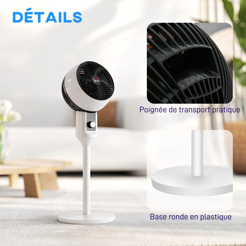 Ventilatore a colonna ¨C zephmum ¨C 45 W, oscillazione 70¡ã, nero e bianco