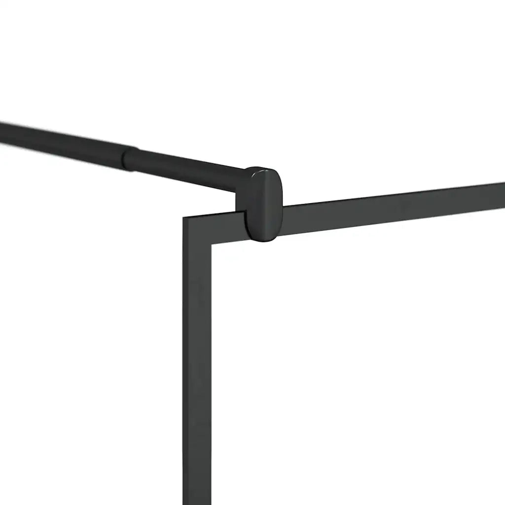 Parete per Doccia Walk-in Vetro Trasparente ESG 90x195 cm Nera CFW8800294