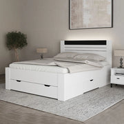 Letto Matrimoniale Kabale, Letto Matrimoniale Dimensione Materasso 160x200 cm, Bianco