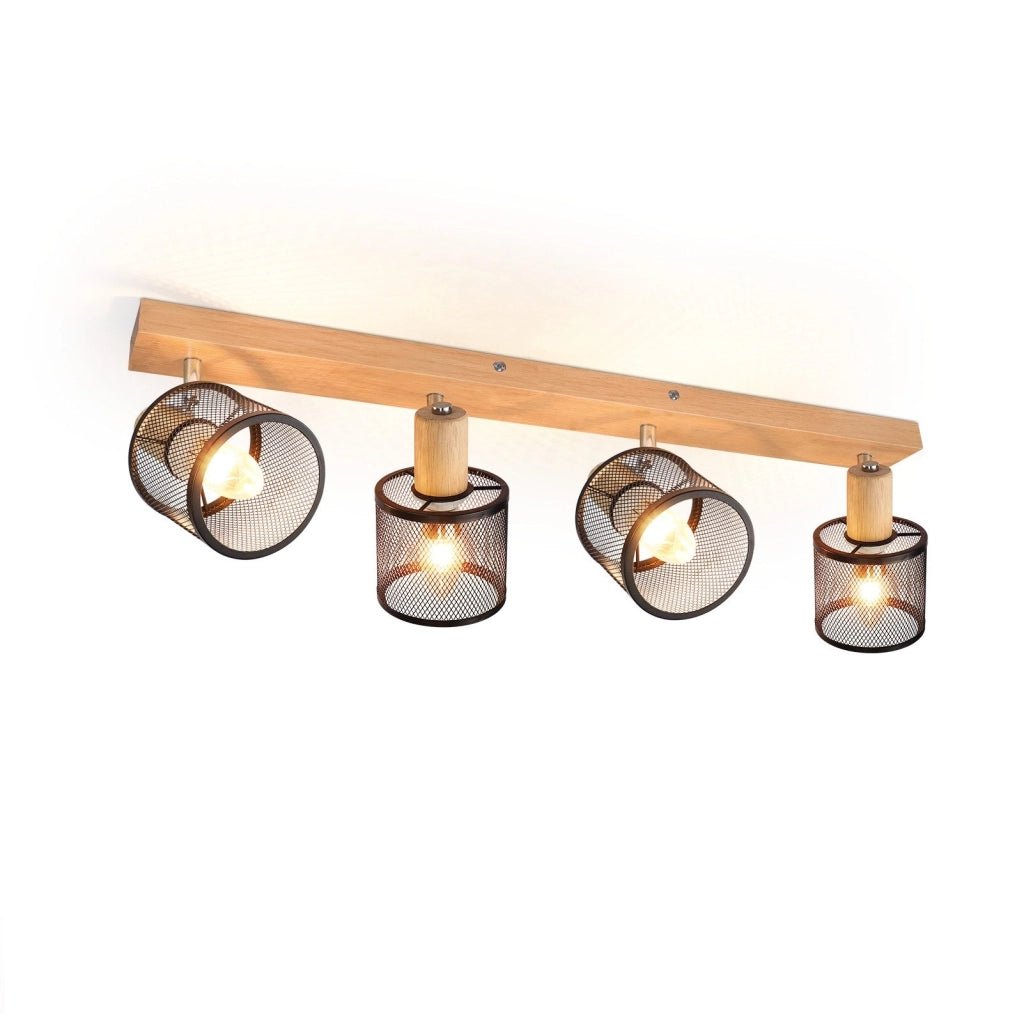 ZMH Faretto da soffitto neri 4 fiamme E14 moderni max 25W per soggiorno