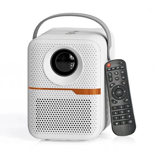 Trade Shop - Proiettore Led Multimediale Portatile Per Home Theatre Q-hd663 4k Ultra Hd Telecomando -