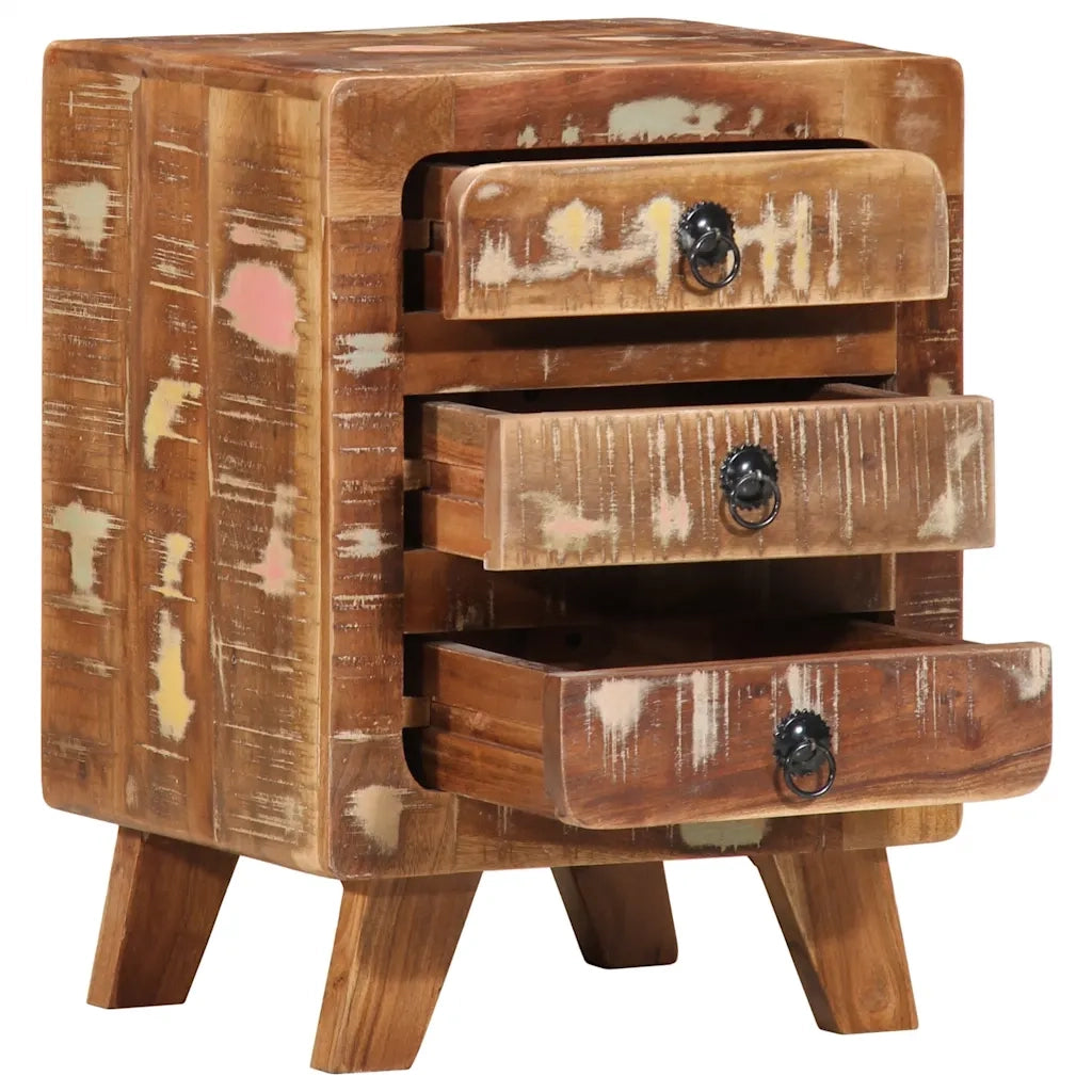 Comodini 2pz 37x32x50 cm in Legno Massello di Recupero 4104518