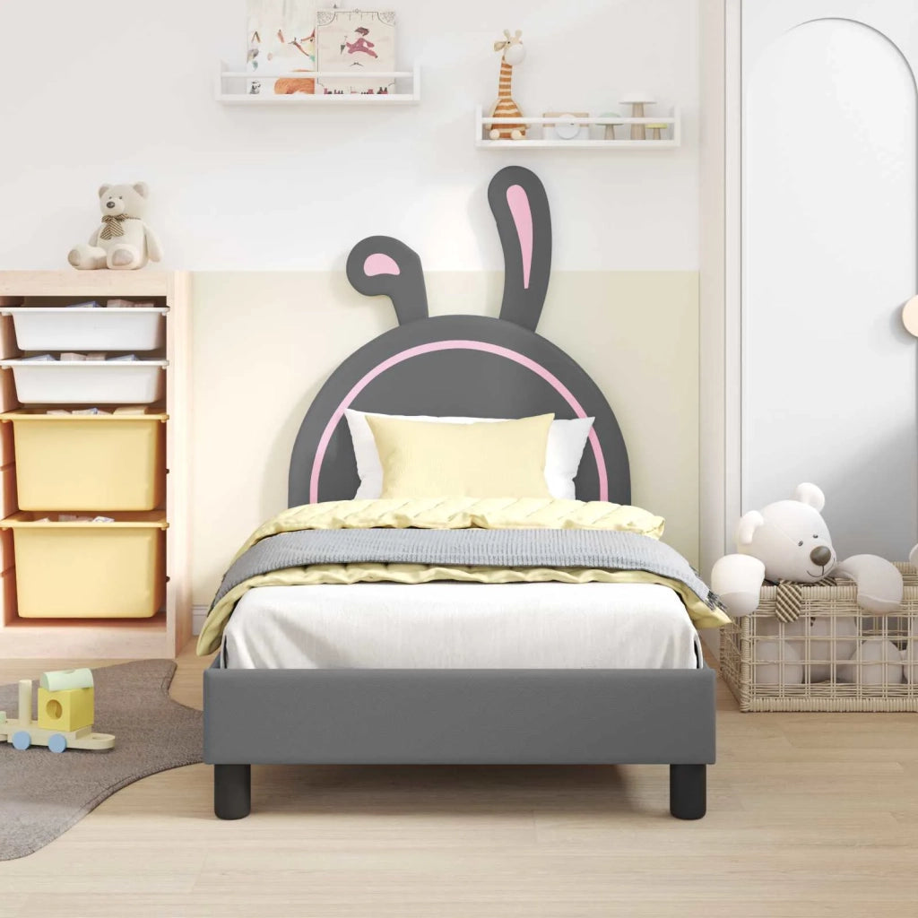 Struttura letto Bambini | Letto Infantile | Lettino con testata Grigio Chiaro 80 x 160 cm
