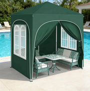 Pavillon pieghevole 2x2 m con pareti laterali e struttura metallica