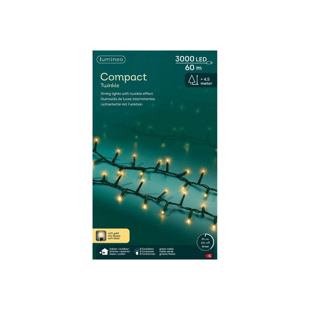 Luci LED Compact Light verde/oro ch. 6000cm 8Funz OUT