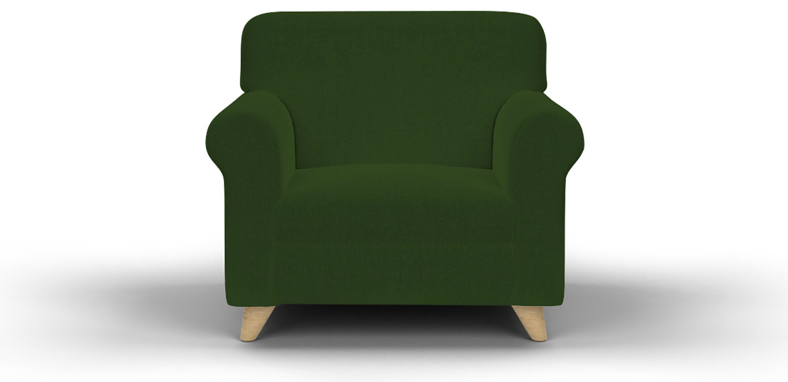 Copridivano Elasticizzato in Tessuto Verde Scuro 2 Posti