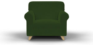 Copridivano Elasticizzato in Tessuto Verde Scuro 2 Posti