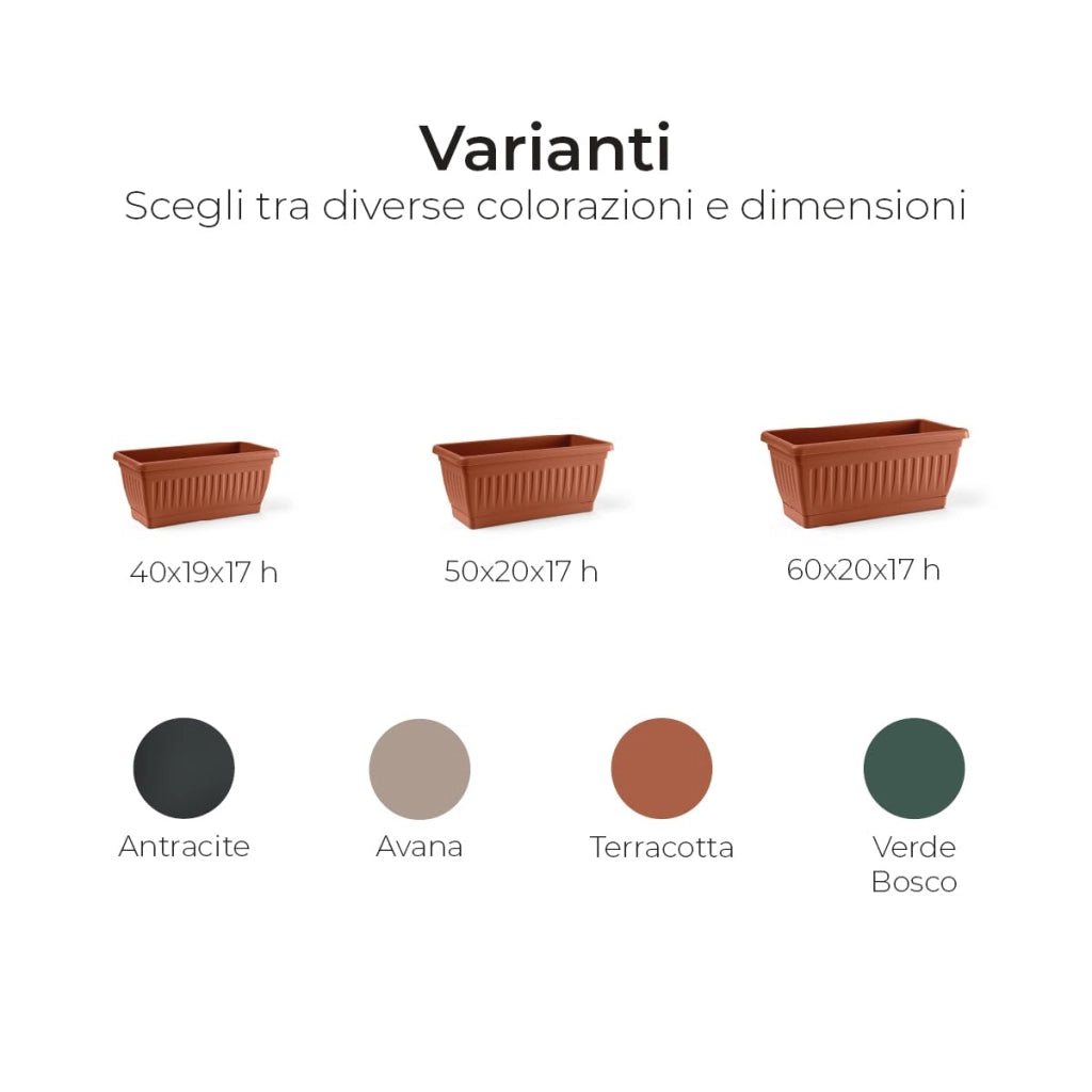 Cassetta con Sottocassetta Firenze Cm 60 x 20 x 17H