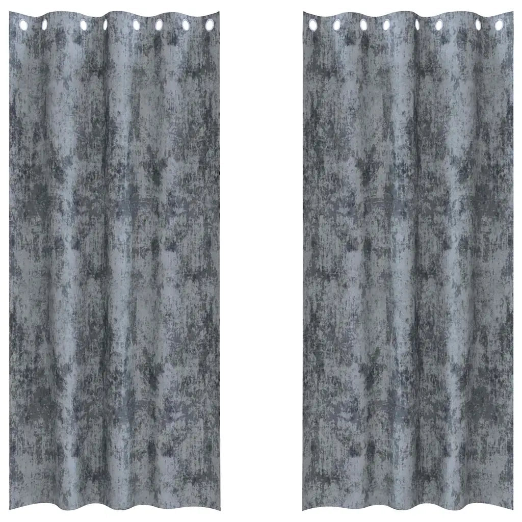 Tende in Velluto 2 pcs Grigio Argento 260 x 140 cm Velluto 4107652