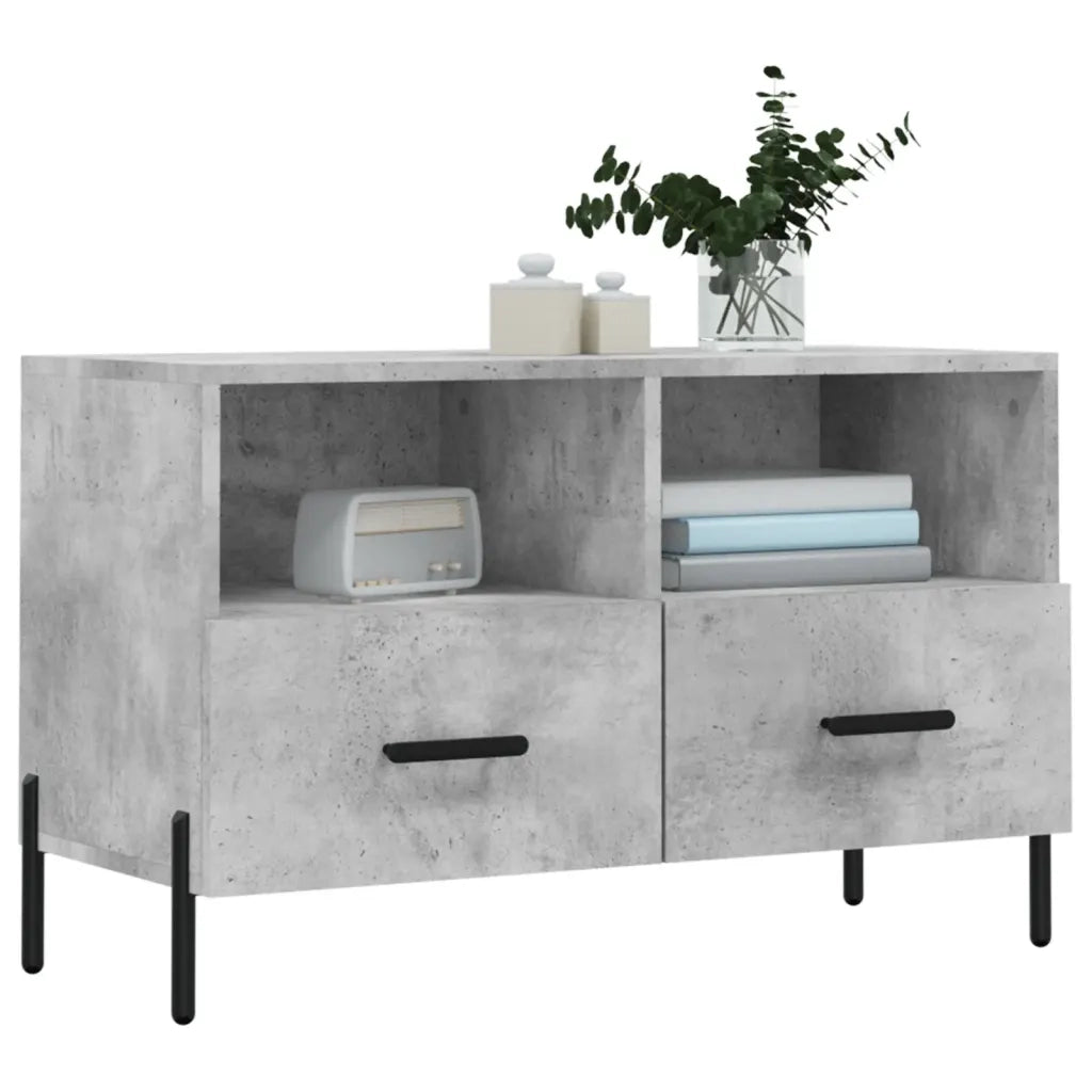 Mobile per TV Grigio Cemento 80x36x50 cm Legno Multistrato 828984