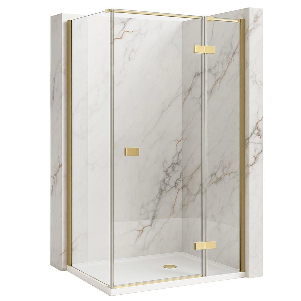 Cabina Doccia Rea Atlas 80x100 Brush Gold destra