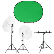 Kit per studio fotografico con illuminazione e schermo con sfondo nero 02_0042437