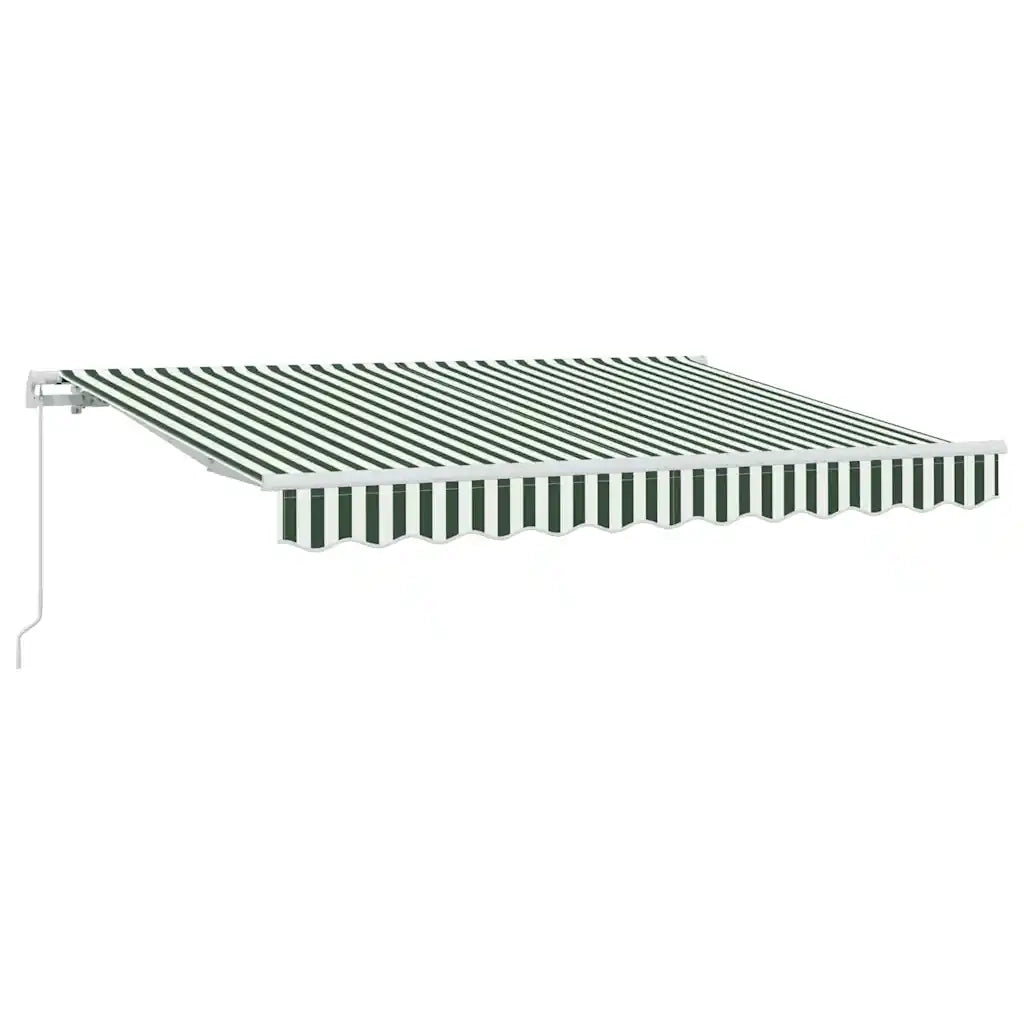 Tenda Retrattile Verde e Bianco 250 x 200 cm 3329471