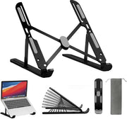 Supporto per laptop con altezza regolabile a 10 posizioni - Flessibile supporto per notebook in alluminio - Antiscivolo supporto per laptop - Adatto per laptop da 10 a 17,3 pollici - Stabile e resistente alle deformazioni