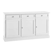 Madia credenza 3 porte arte povera laccato bianco sporco l.155  p.42 h.86 - Mobili 2G