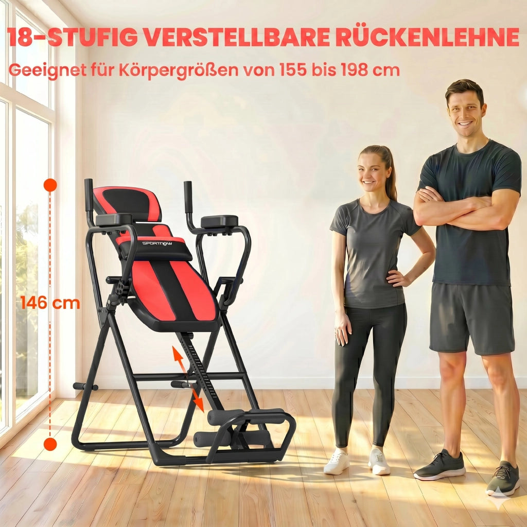 Inversionsbank 3-in-1 con tavolo e sbarre ¨C zephmum ¨C nero