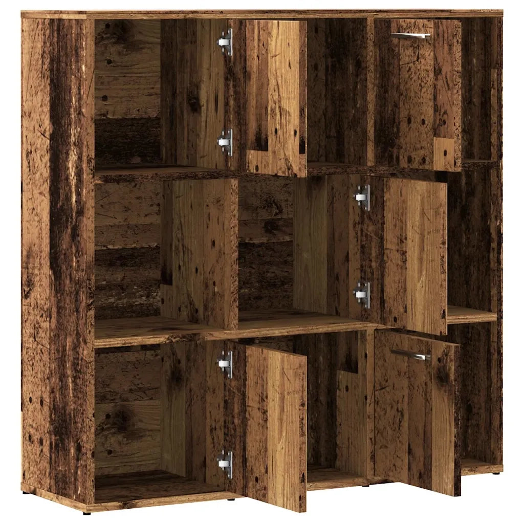 Libreria Legno Antico 90x28x90 cm in Legno Multistrato 856058