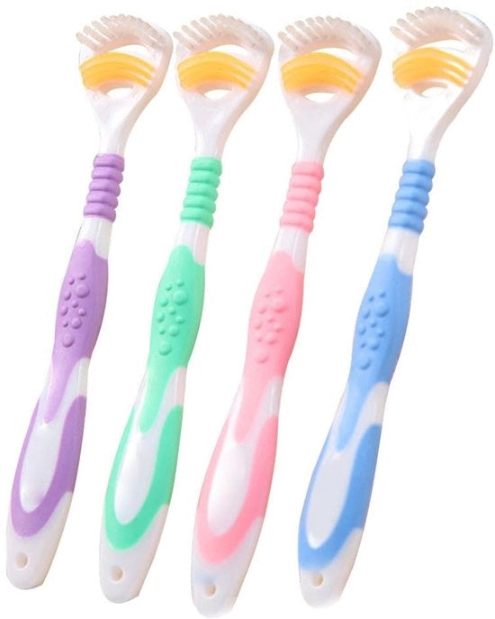 Strumento per la pulizia dei denti 4 pezzi - Antibatterico - Disegno a doppia faccia - Apparecchio per la salute dei denti - ABS - Aria fresca - Strumento per pulire i denti