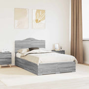 Struttura del letto con testiera Grigio Sonoma 135 x 190 cm 3413617